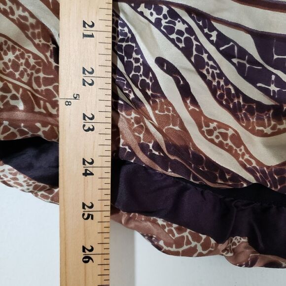 Taylor and Hyde Animal Print 100% Silk Strapless Babydoll Blouse Size XS - Picture 5 of 6